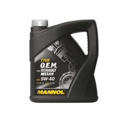 MANNOL O.E.M.RENAULT 5W40 4L NISSAN SN/CF,A3/B4,RN0700/710,MB229.3